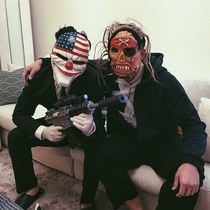 Game Harvest day 2 mask cos Halloween robber clown joker anime Pay day harvest day mask