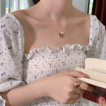 SYT Super fairy elf 2021 New Net red collar choker choker tide three-dimensional butterfly necklace ring