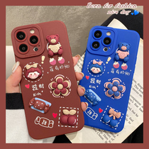 Suitable for Apple 12 mobile phone shell iphone13 Cubism Cartoon Paparazzi twelve Nets Red Tide Cute Woman a2404 New 11 Anti-fall promax full package 13pro Soft outer