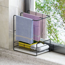 Kitchen supplies dishcloth rack non-perforated storage rack vertical sponge drain rack dishwashing cloth storage rack sink artifact