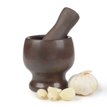 Garlic mortar household old-fashioned garlic puree manual marble wood fish stone pounding garlic stone mortar garlic press