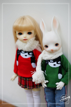 Spot new Christmas cat sweater 2 color into bjd6 points yosd Big Six points imda3 0 doll clothes A136