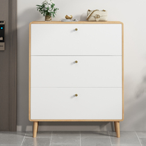 Solid wood ultra slim shoe cabinet doorway minimalist modern small family type entry door hall cabinet turd Nordic Hyun Off cabinet