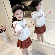Girls  autumn suit New foreign style little girl long-sleeved sweater culottes two-piece set of childrens Korean version of the suit tide