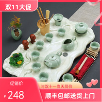 Marble light luxury complete set of tea tray tea set small apartment simple home office living room tea drinking tea table