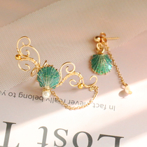 Original handmade design elf earrings ear clip shell ear personality ocean fashion girl temperament without ear hole