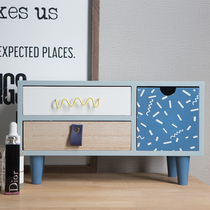 Desktop storage box drawer type Office box minimalist jewelry cosmetics skin care products plastic dust storage rack