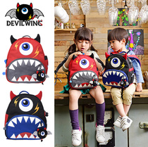 Korean DEVILWING Little Devil Childrens schoolbag kindergarten 3-6 years old boys and girls baby shoulder backpack tide