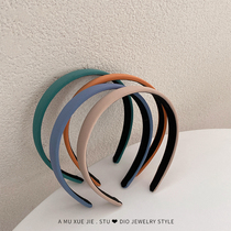 Blue Hair Stirrup Sensuori Super Fairy Gentle Simplicity South Korea Temperament Pure Color Retro Style Summer Hair with head hoop