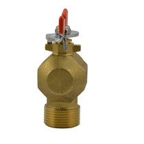 Hundred battle valve brass thickened 1 inch inner and outer wire angle type live ball valve wall hanging furnace angle valve diverter angle valve