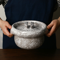 Kookawa Japan House Japan Original Clothing Import Letter Leash Burning Cloud Well Kiln Full Glazed Snowy Grain Rice Pan Clay Pot Saucepan Soup Pot