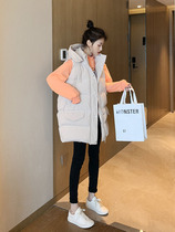 2022 Autumn Winter New Lady Outside Wearing Kan Shoulder Trendy Fashion Down Vest Cotton Waistcoat winter jacket waistcoat
