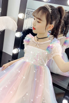 Girls summer clothing dress with dress 5-67 80 80-year-old girls sister little girl Summer princess Sasha dress birthday