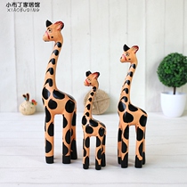 Nordic Home Decoration Furnishing Bedroom Living Room TV Enclosure Bulkhead book Room Creative Desktop Wooden Pendulum deer