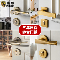 Eagle shield green bronze European antique door lock Indoor bedroom American retro room door Silent split lock Household