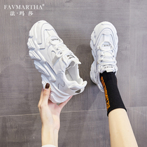 Famasa brand dad shoes women 2021 Harajuku style new Joker fashion brand womens shoes thick-soled sports shoes