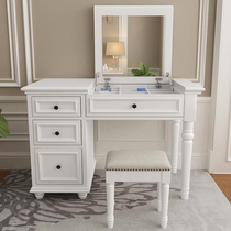 American style solid wood dresser bedroom modern minimalist lockers integrated light lavish upscale clamshell makeup desk desk