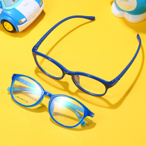 Childrens glasses frame 6 years to 11 years square TR90 bicolor soft rubber square student spectacle frame male and female R9002