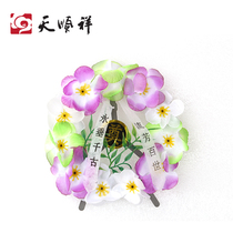 Small wreath white cemetery tombstone in front of the tombstone small wreath Zhongyuan tomb sweeping sacrifice fabric silk flower wreath