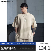 BLUESFLY Chauffeuve Fitness Short Sleeve Men Loose Casual Multicolored American Sports T-shirt Training Clothing