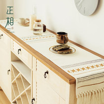 TV Cabinet Table Flag Modern Minimalist Tea Table Decoration Cloth Strip Light Extravagant Five Bucket Cabinet Geb Table Flag Bunk Bed Flags