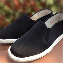Manual qian ceng di shoes mens shoes anti-slip ba ba xie loafers breathable casual shoes old Beijing cloth shoes