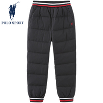 Polo Sport Boys Down Pants 2022 Fall and Winter New Warm Trousers Thick Close Lost Leisure Pants