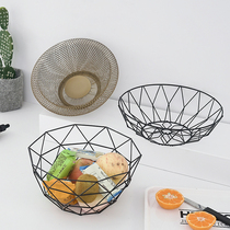 Nordic fruit plate creative living room coffee table household European fruit basket simple modern iron snacks dried fruit pot