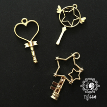 miss Little Chen DIY crystal drop glue UV resin glue metal frame color cherry magic wand star key
