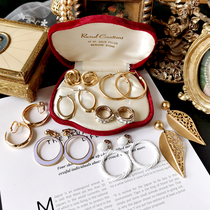 Overseas Antique Vintage Vintage Earrings Brief About 100 Hitch Ring Large Ring Retro Ear Clip N7