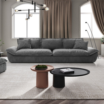Italian minimalist sailing sofa living room home lazy sofa technology flannelette super deep sitting wide down sofa lazy