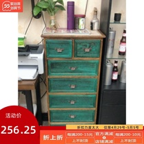 American Fighting Cabinet Solid Wood Bed Head Cabinet Retro Five Bucket Cabinet Locker price Living room Bedroom Drawer Containing Cabinet