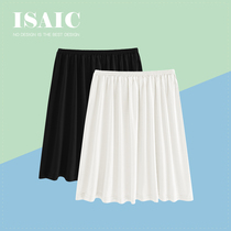 Anti-light inside inside anti-static safety skirt Inch Modal black and white skirt with bottom lined skirt