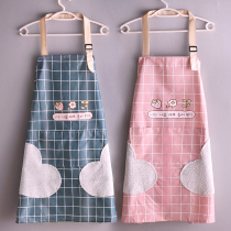 Apron Home Kitchen Waterproof Anti-Oil Erasable handmade Mens Daily Cute Womens Fashion Cook Universal Waistline