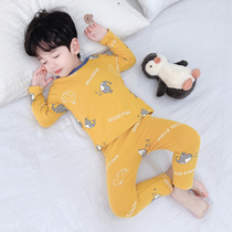 Boys autumn clothes and long johns suit autumn and winter pure cotton baby boy childrens split warm cotton high waist underwear