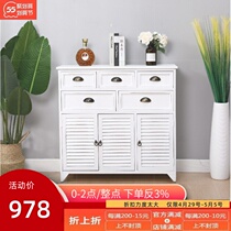 Simple Solid Wood Bucket Cabinet Village Genguan Retro Containing Cabinet Lockers Living Room Making Old chest of drawers Corner Cabinets