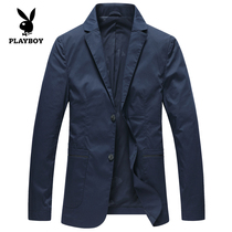 Flower Playboy Western suit mens body Han version small suit jacket for mens business casual poo Western Spring and Autumn Thin Single West