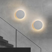 Nordic living room background wall lamp creative human body touch sensing bedroom bedside circular staircase wall lamp decoration