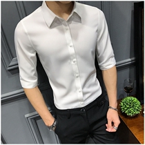Short sleeve shirt men slim business dress 2020 new mens shirt Korean fashion handsome Half sleeve