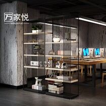 Office partition cabinet Industrial wind Wrought iron partition rack Storage multi-layer storage decorative creative screen