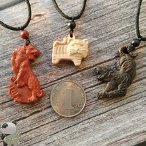Zodiac pendant wood products sandalwood elephant Tiger necklace bracelet black sandalwood pendant jewelry gifts for men and women