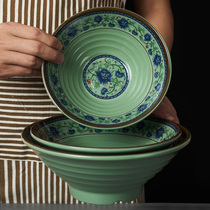 Top Gamiamine Resin Cutlery Noodle Bowl Commercial Imitation Porcelain Plastic Rice Noodle Soup Bowl Linen Hot Noodle Special Bowl 10