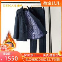 High-end big-name professional suit female 2021 Winter new padded velvet temperament interview dress 4s shop overalls