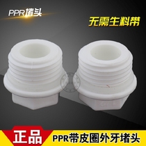 PPR outer wire plug ppr pressure test plug with leather ring free of raw material Belt 20 4 points with edge thickening