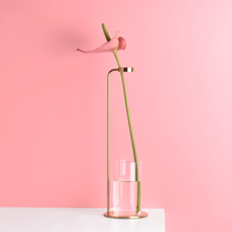 Nordic dried flower arrangement desktop Vase ornaments ins style decoration creative living room flower arrangement metal light luxury