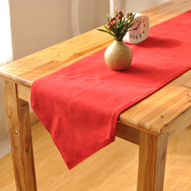 Christmas table flag Chinese European Nordic modern simple Festive New Year tablecloth big red cotton double thickened