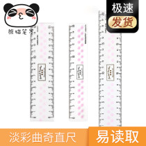 Japan kokuyo Reputation Gloss Series Graduated Scale 15 20cm Double Scale Transparent Student Stationery Measuring Ruler