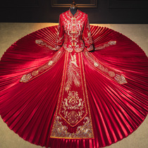 Xiuhe dress bride 2021 new Chinese wedding dress wedding dress small phoenix show kimono Chinese style Xiuhe