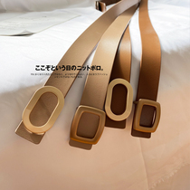 P083 non-perforated exquisite belt premium custom elegant temperament belt female
