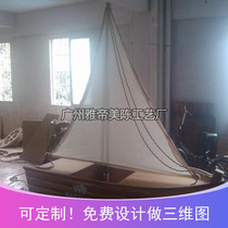 Factory direct sale Christmas event signature window props custom-made sailing wooden device launching ceremony